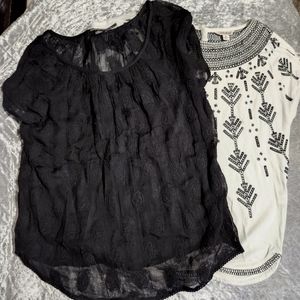 Bundle of 2 Short Sleeved Lucky Brand Tops.